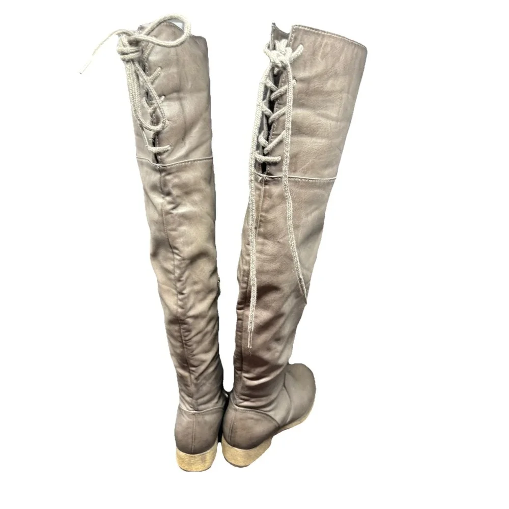 MIA Tamara Over The Knee Boots Women's Size 6 Gray‎ Taupe